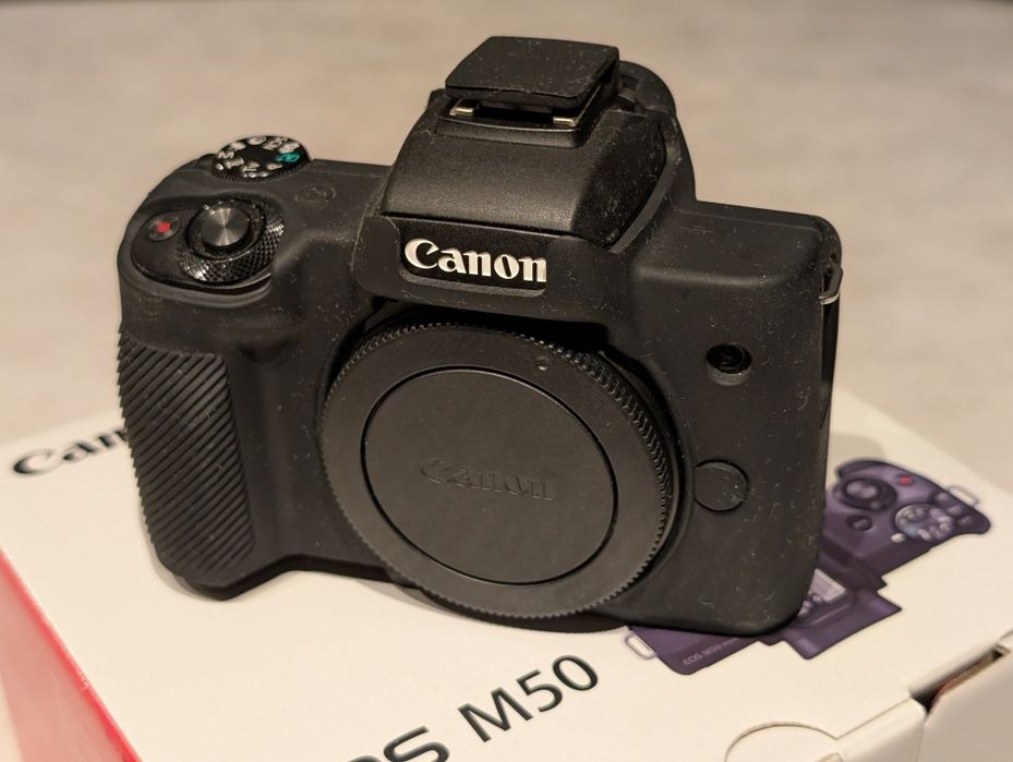 Canon m50 MK2 + adapter+silikonowe etui