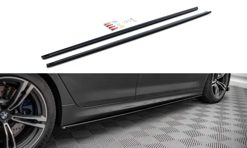 Леза під пороги BMW G30 M Paket / M5 F90 тюнинг юбки обвіс (Maxton)