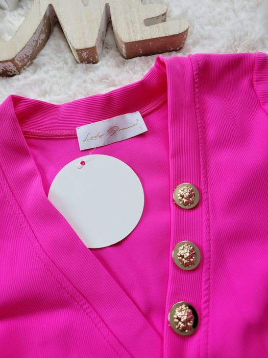 Bluzka prążek Lady drama 1 róż