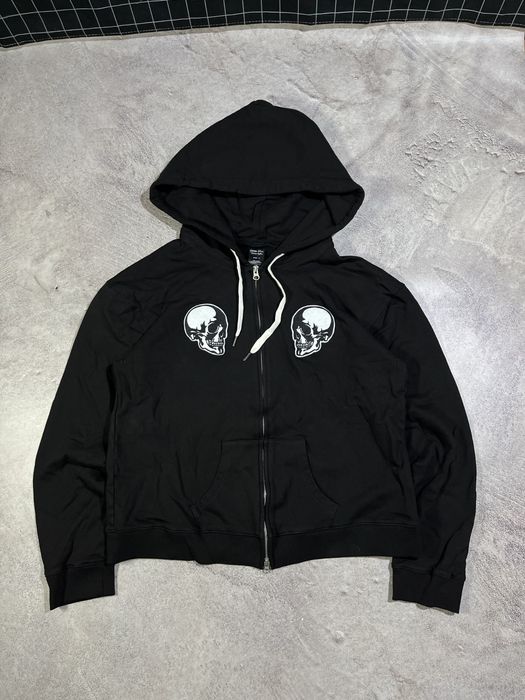 Зипка худи Number Nine Douvle skull Archive drip 999 rick Japan