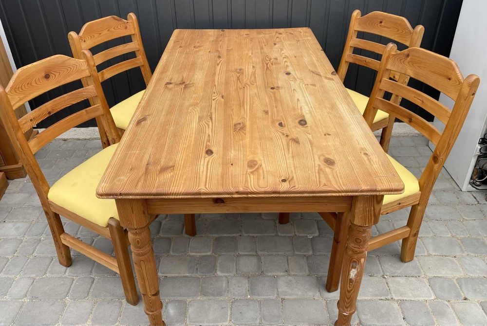 Piękny komplet 100% z drewna sosnowego.OKAZJA.Trannsport.Wysyłka.Mega