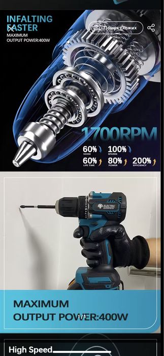 Шуруповерт дриль акумуляторна