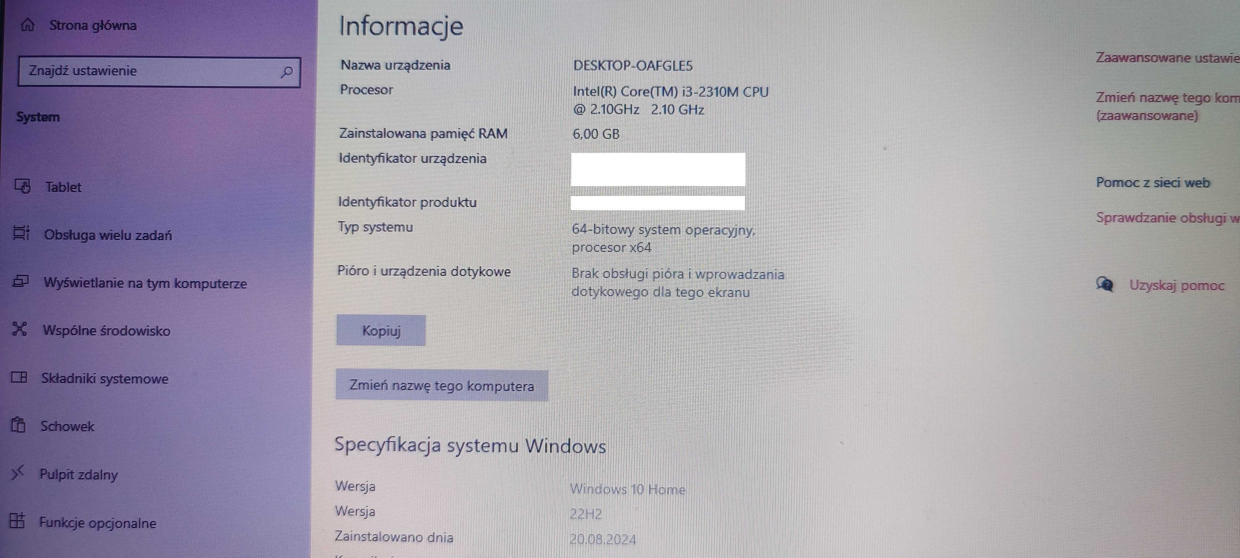 HP 4530S - 15,6 cala - Core i3 4x2,10 GHz - 6GB Ram - 240GB SSD -Win10