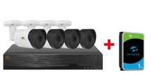 Zestaw monitoringu 4 kamery rejestrator z dyskiem 1TB Zoom Alarmy