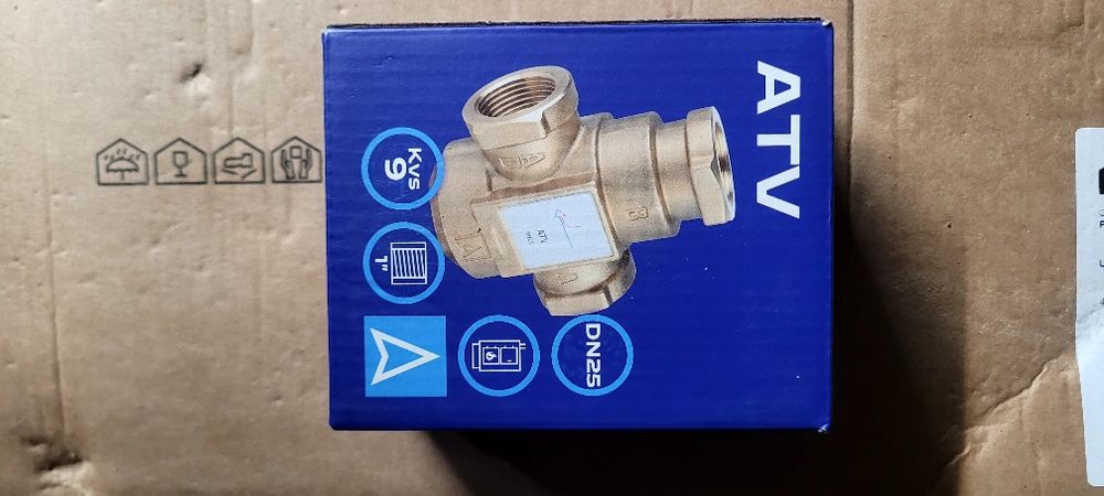 Zawór temperaturowy ATV 336, DN25, Rp1", Kvs 9, 60°C