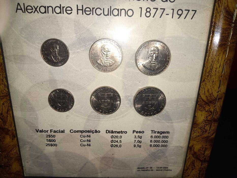 moedas emolduradas 2 series completas