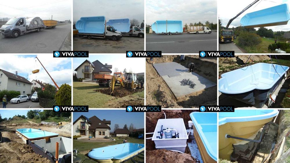 BASEN wkopywany 8,0x3,7 z zadaszeniem, kompletny zestaw | VIVAPOOL