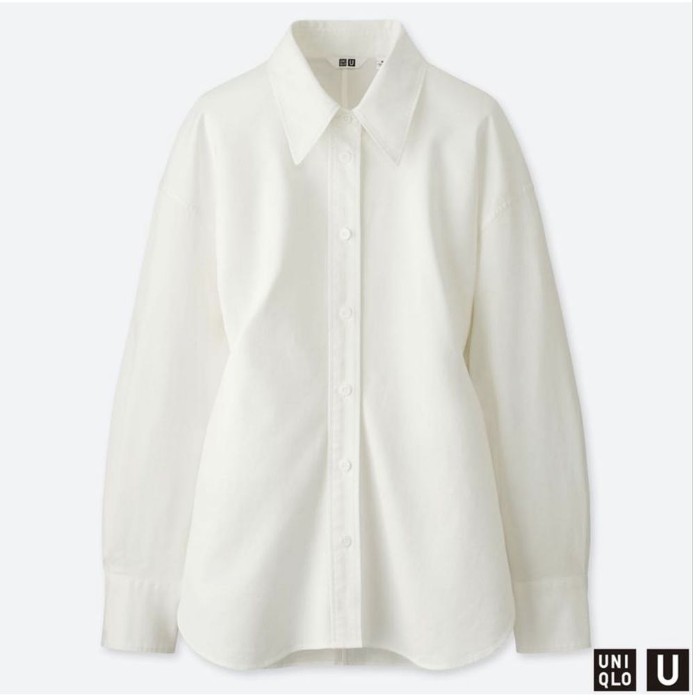 Сорочка білосніжна котон Uniqlo