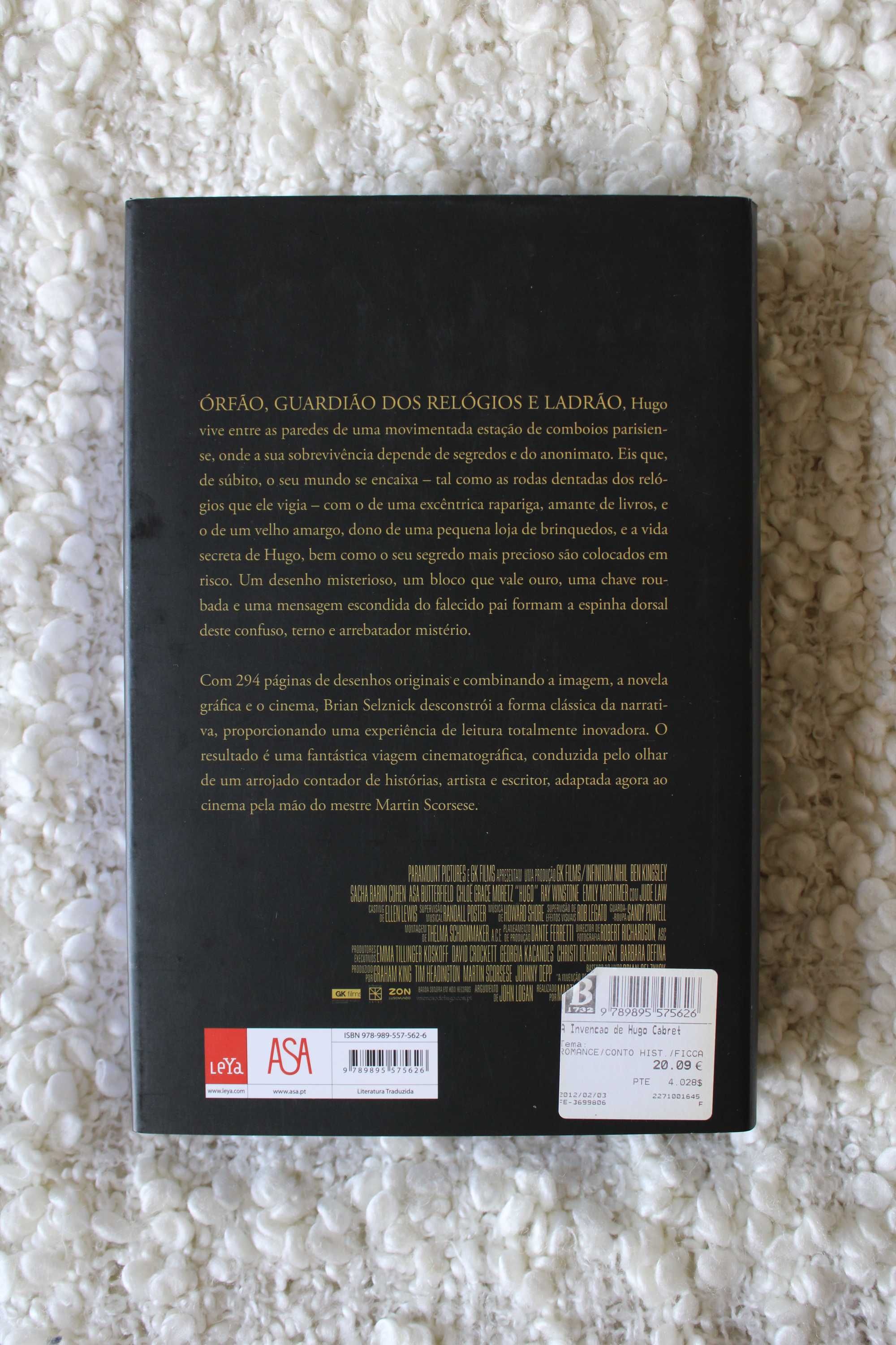 Livro A Invenção de Hugo Cabret, de Brian Selznick