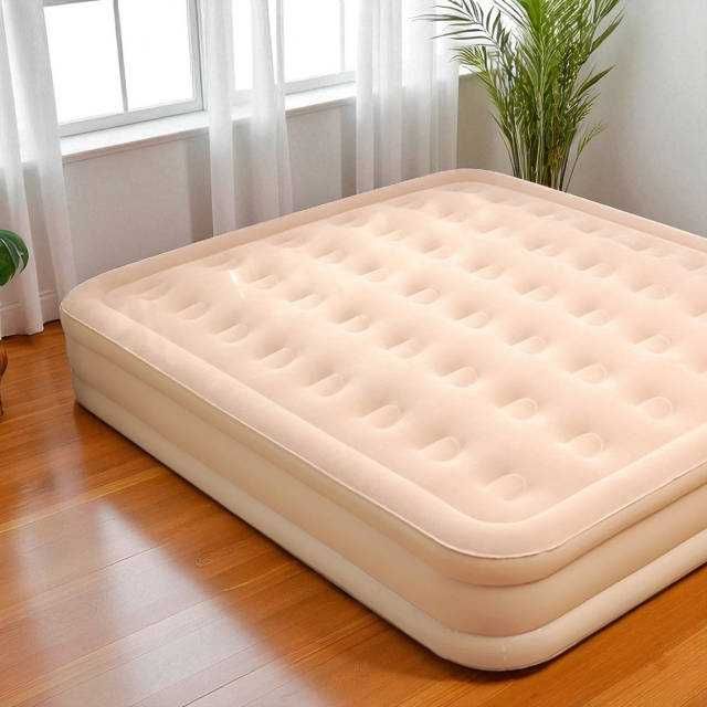 Надувная двуспальная кровать/Ліжко. Матрас/Ламзак для туризма. Насоc