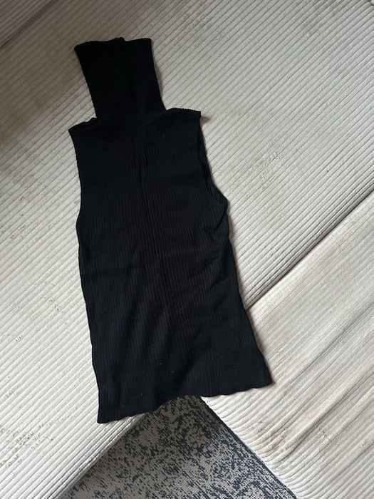 golf top bez rękawów sinsay 36 S czarny w prążki