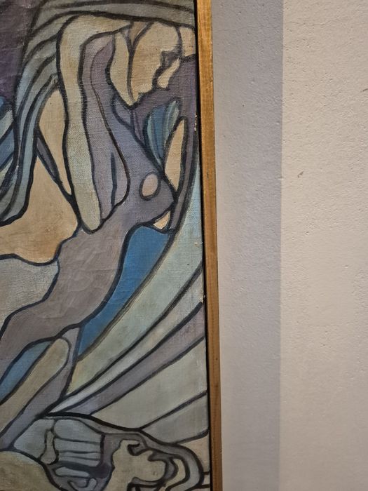 Piękny obraz kopia witrażu Wyspiańskiego  260x90cm