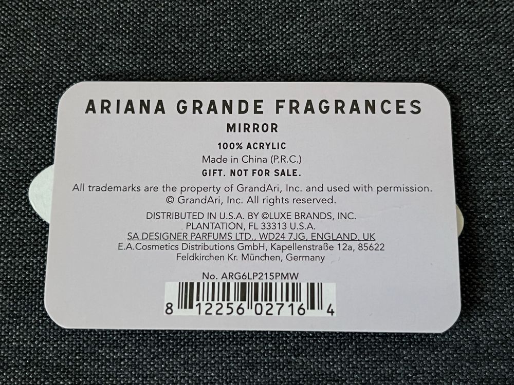 Lusterko Ariana Grande NOWE