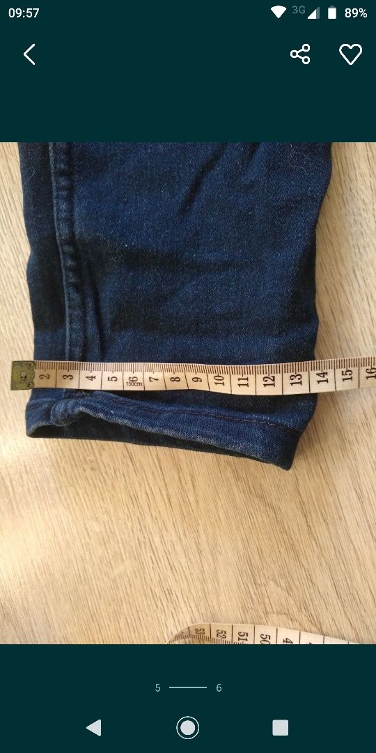 Spodnie rurki s m jeansowe jeans 36 dżinsy