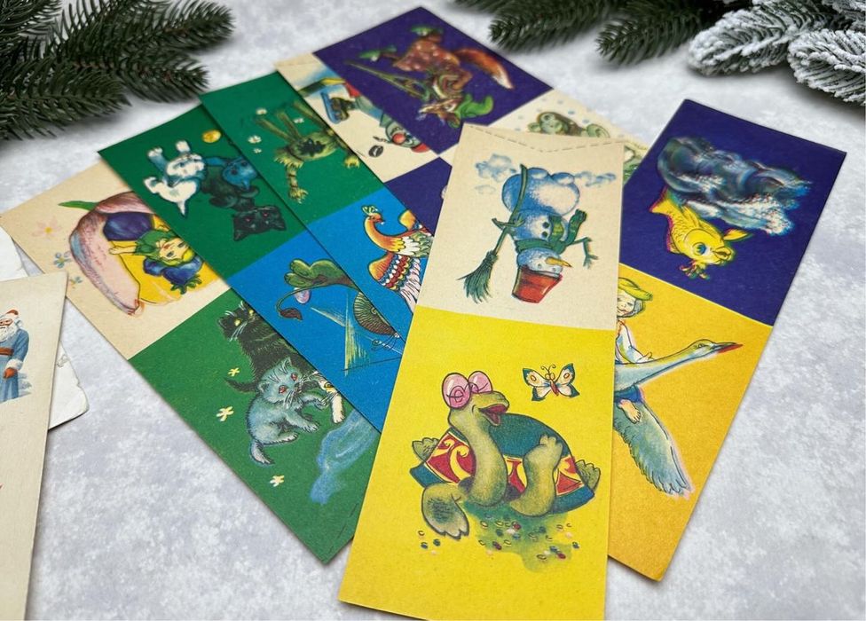 Ялинкові прикраси СРСР. Новорічна паперова гірлянда - прапорці