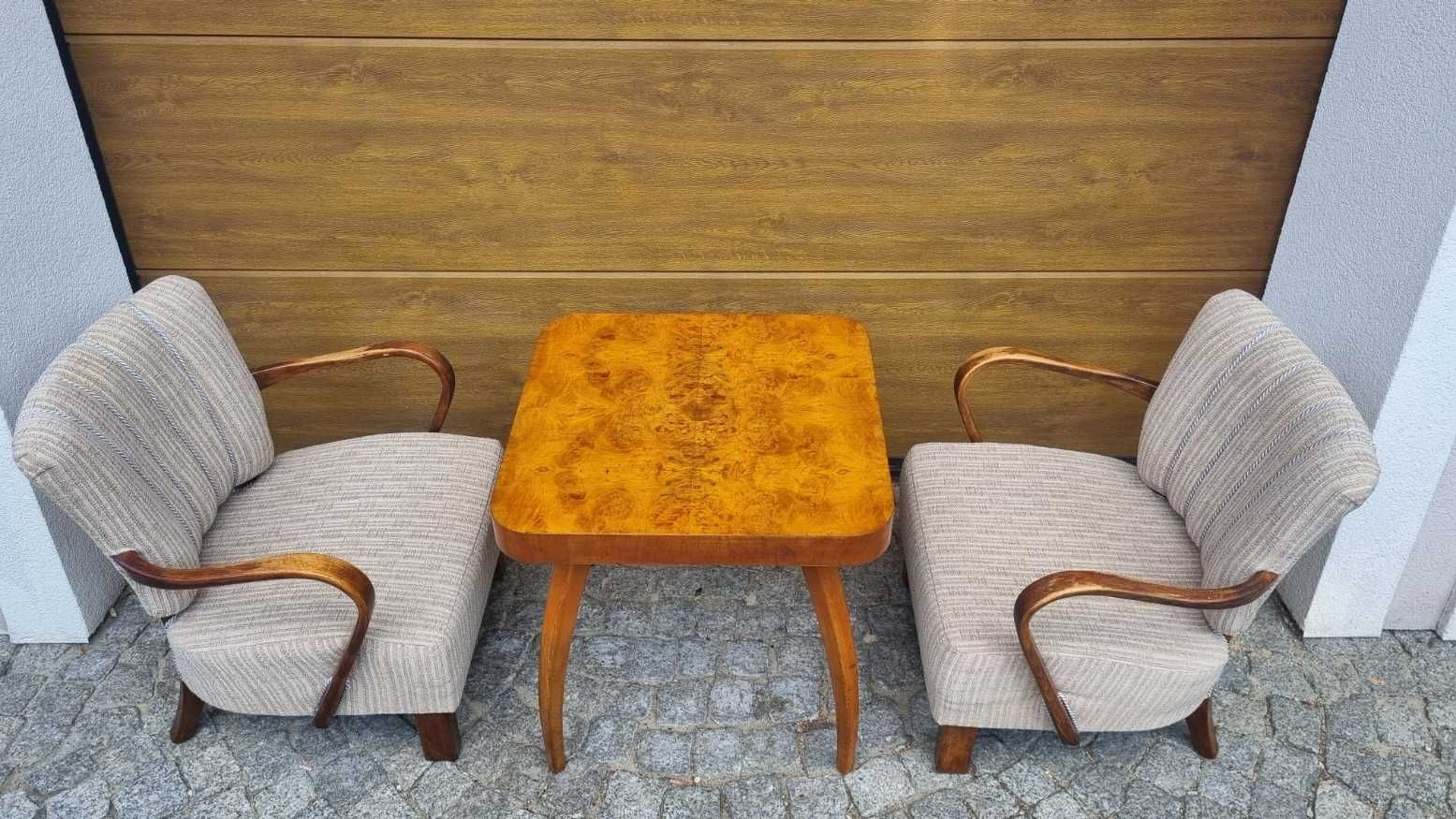 2x fotel Halabala H 237 Design Design PRL Art Deco Czechosłowacja
