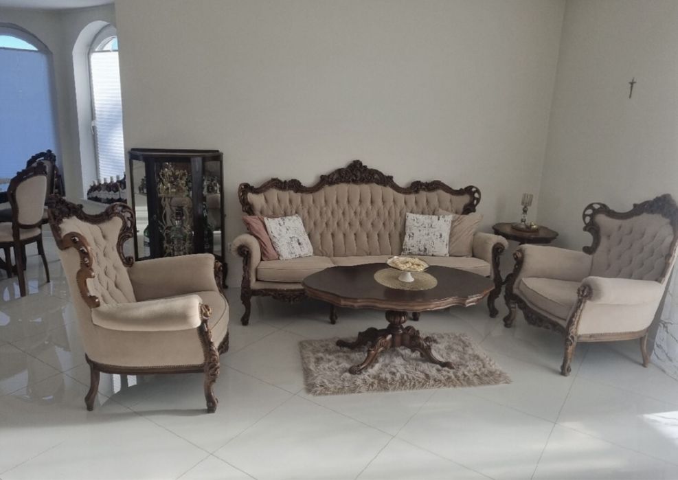 Komplet wypoczynkowy barok ludwik kanapa fotele