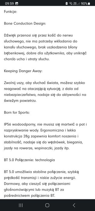 Sluchawki z przewodnictwem kostnym DG06