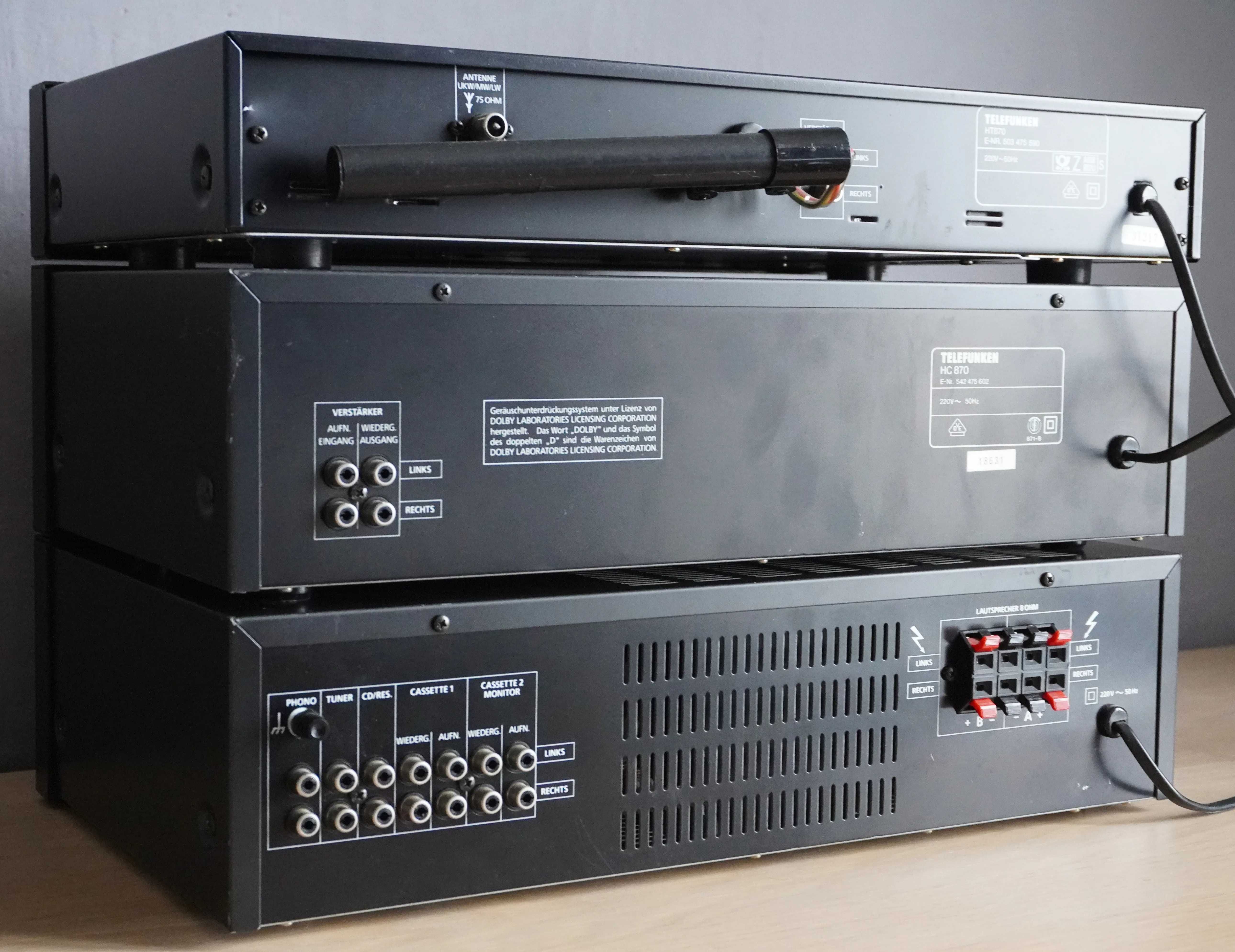 Wieża Telefunken HA 870 Wzmacniacz Magnetofon Radio