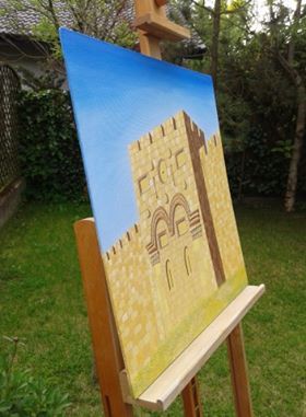 Obraz Złota Brama Jerozolima płótno 50x50 cm