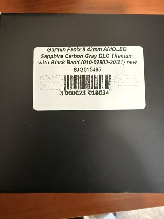Garmin Fenix 8 43mm AMOLED Sapphire Carbon Gray DLC Titanium