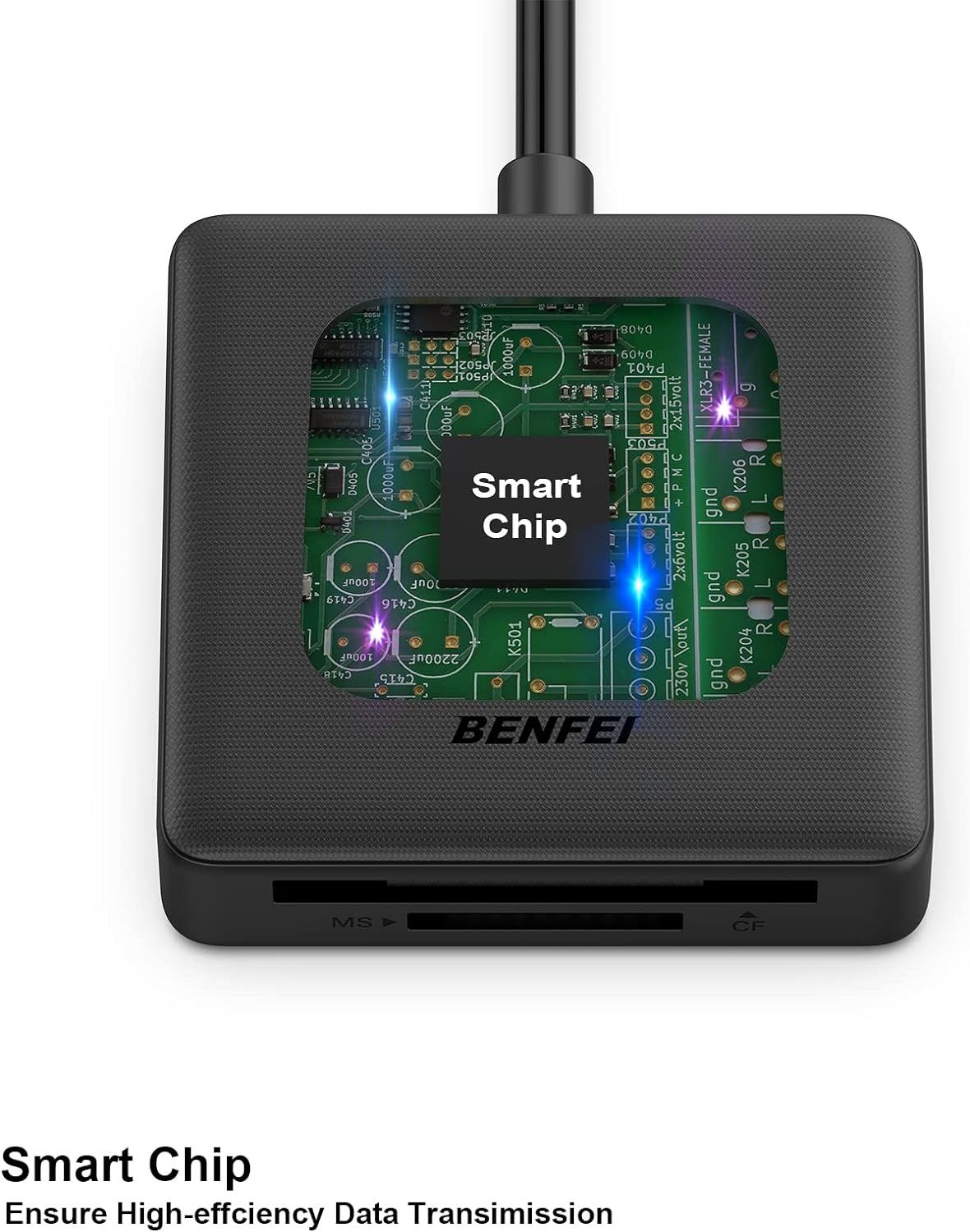 Czytnik kart pamięci, BENFEI 4 w 1 USB USB-C na SD Micro SD MS CF adap