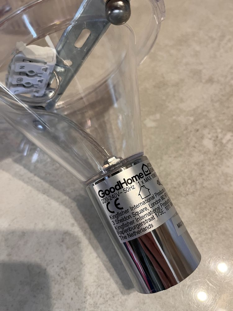 Lampa żyrandol kula plastik