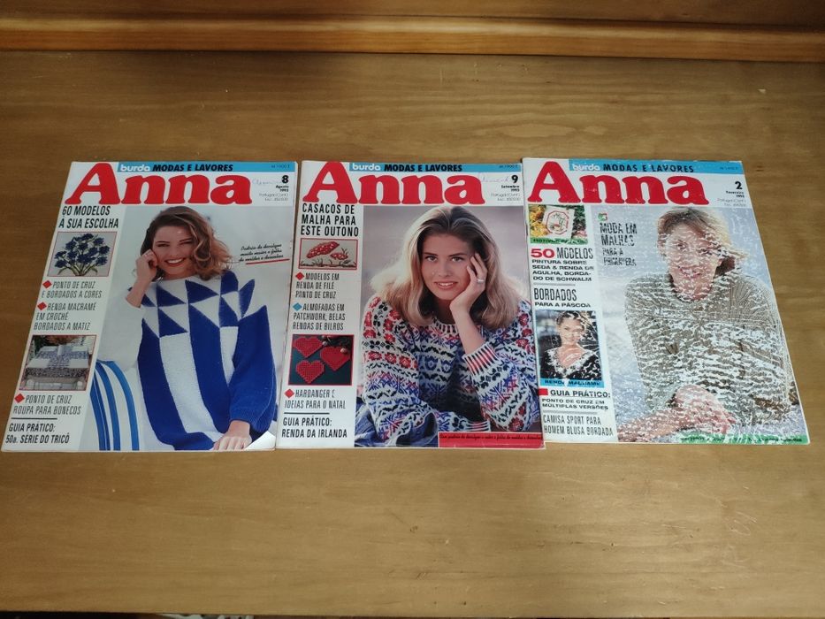 3 Revistas Anna Moda e Lavores