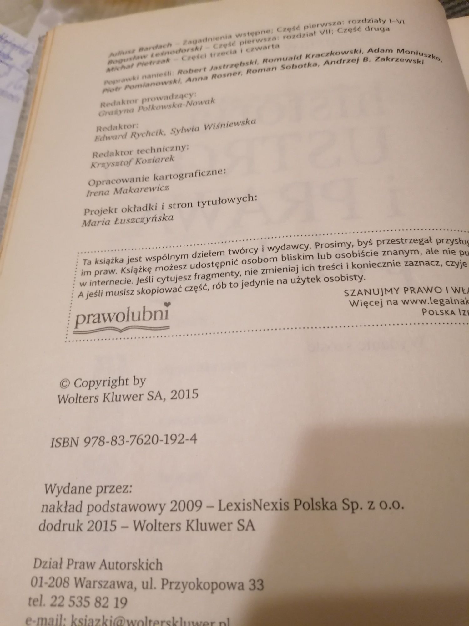 Historia Ustroju i Prawa polskiego.