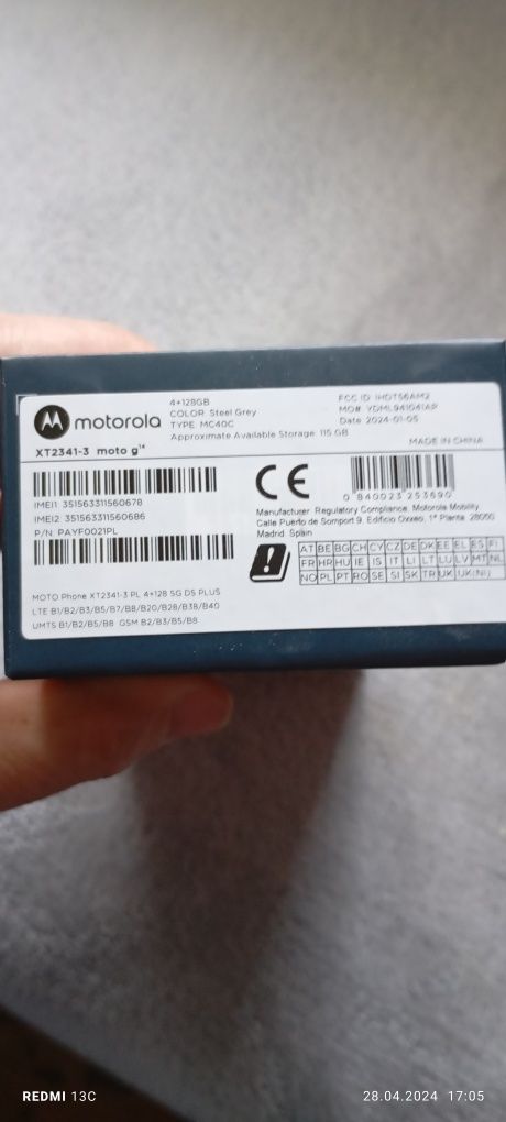 Motorola g14, 4/128