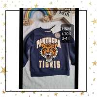 H&M bluza tygrys cekiny r. 3-4 l