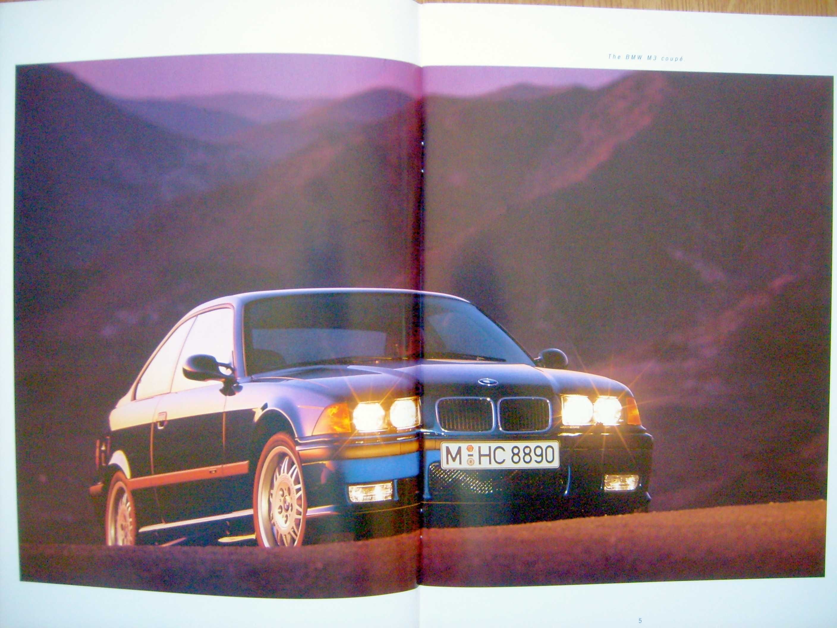 BMW M-Models 1993 / M3 E36 + M5 E34 / prospekt 46 str., stan BDB (2nd)