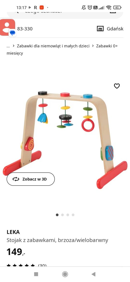 Stojak z zabawkami Ikea