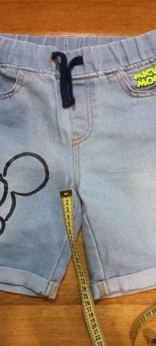 Джинсовые шорты Mickey двойня 6-8 лет