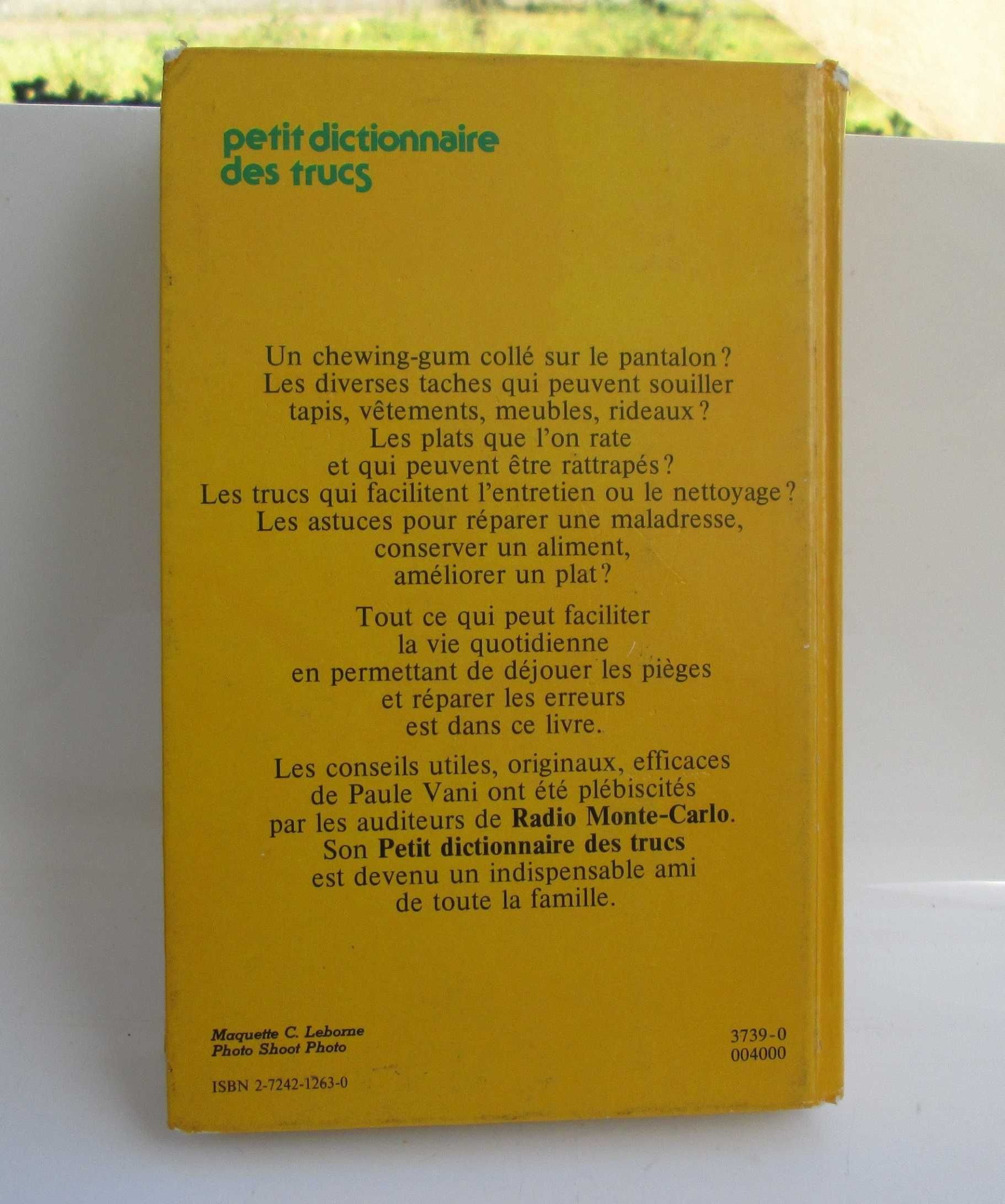 Livro Petit dictionnaire des trucs, Paule Vani 1982