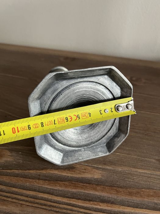 Świecznik odlew cyna antyk