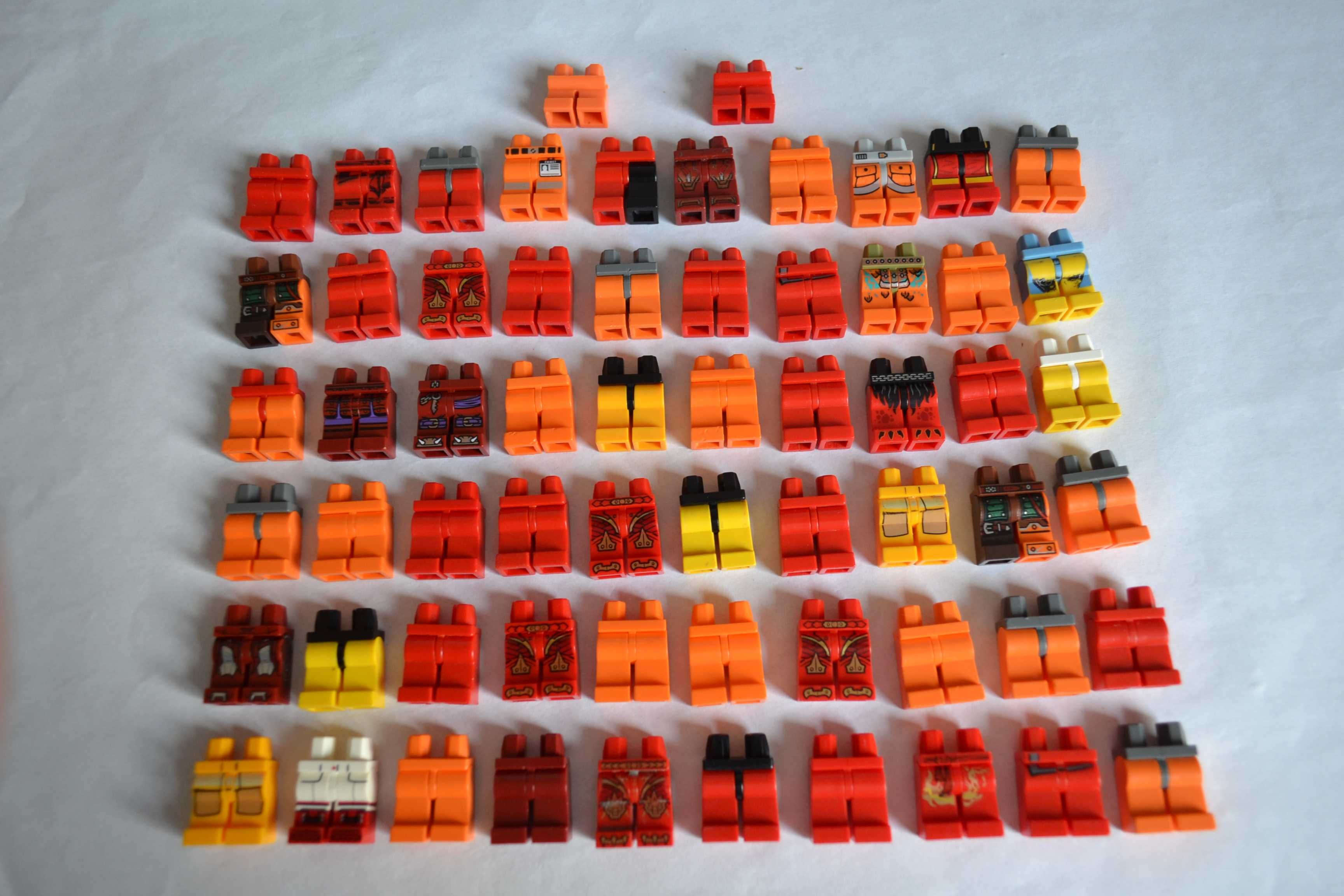 LEGO części - nogi(czerwone, pomarańczowe, żółte)