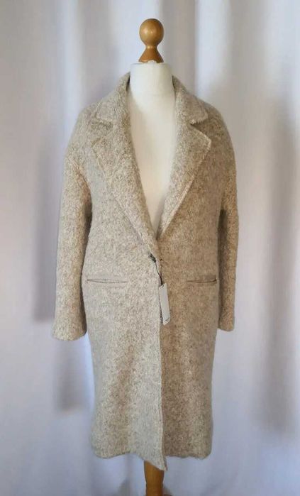 MANGO Suit новое пальто мохер шерсть альпака букле M с бирками