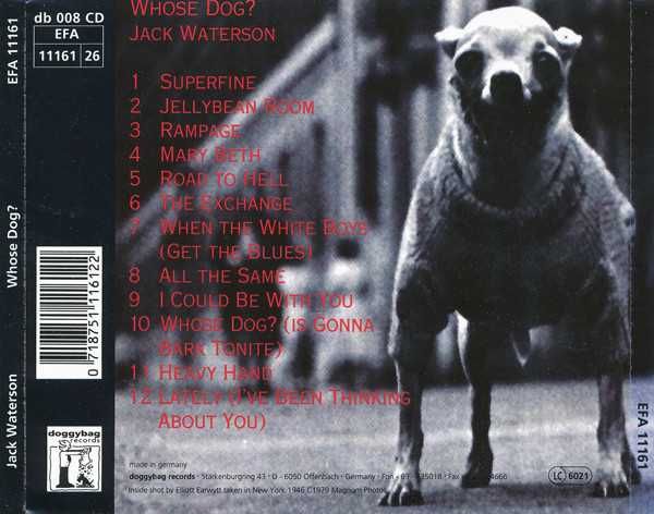 WATERSON JACK cd Whose Dog   Green On Red      super