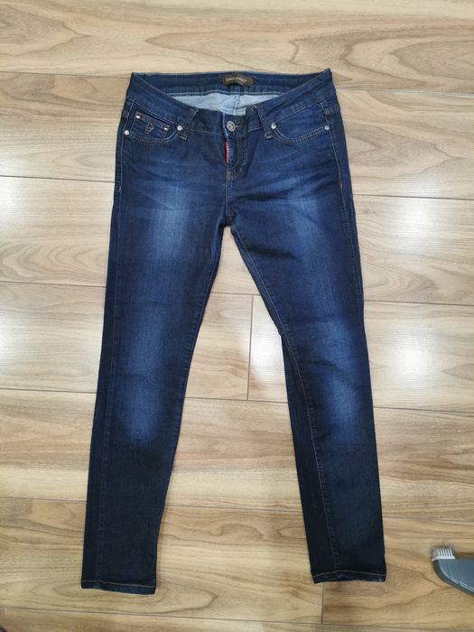 Spodnie damskie Dsquared2 S/36, stan idealny ciemny granat polecam!