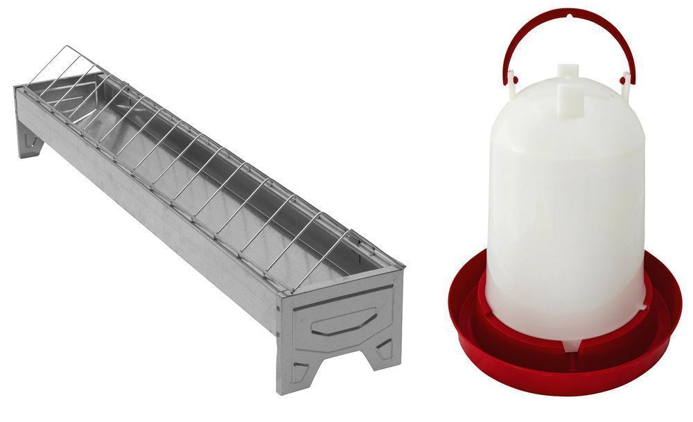 Zestaw Korytko Metalowe 75Cm I Poidło 6L