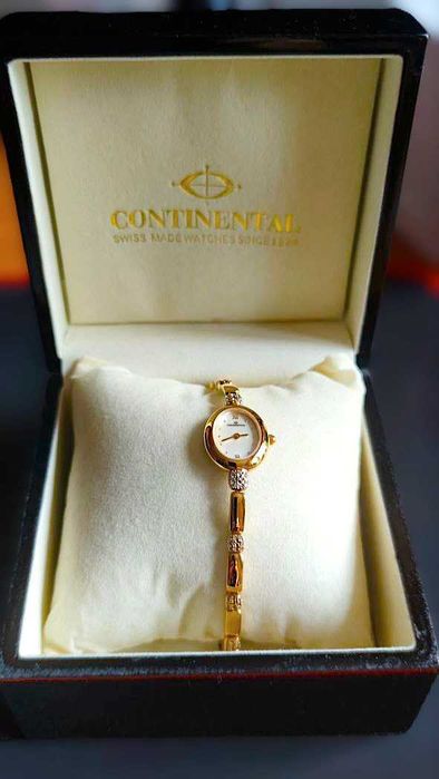 Жіночий годинник CONTINENTAL 7972-235 Оригінал Позлочений з фіанітами