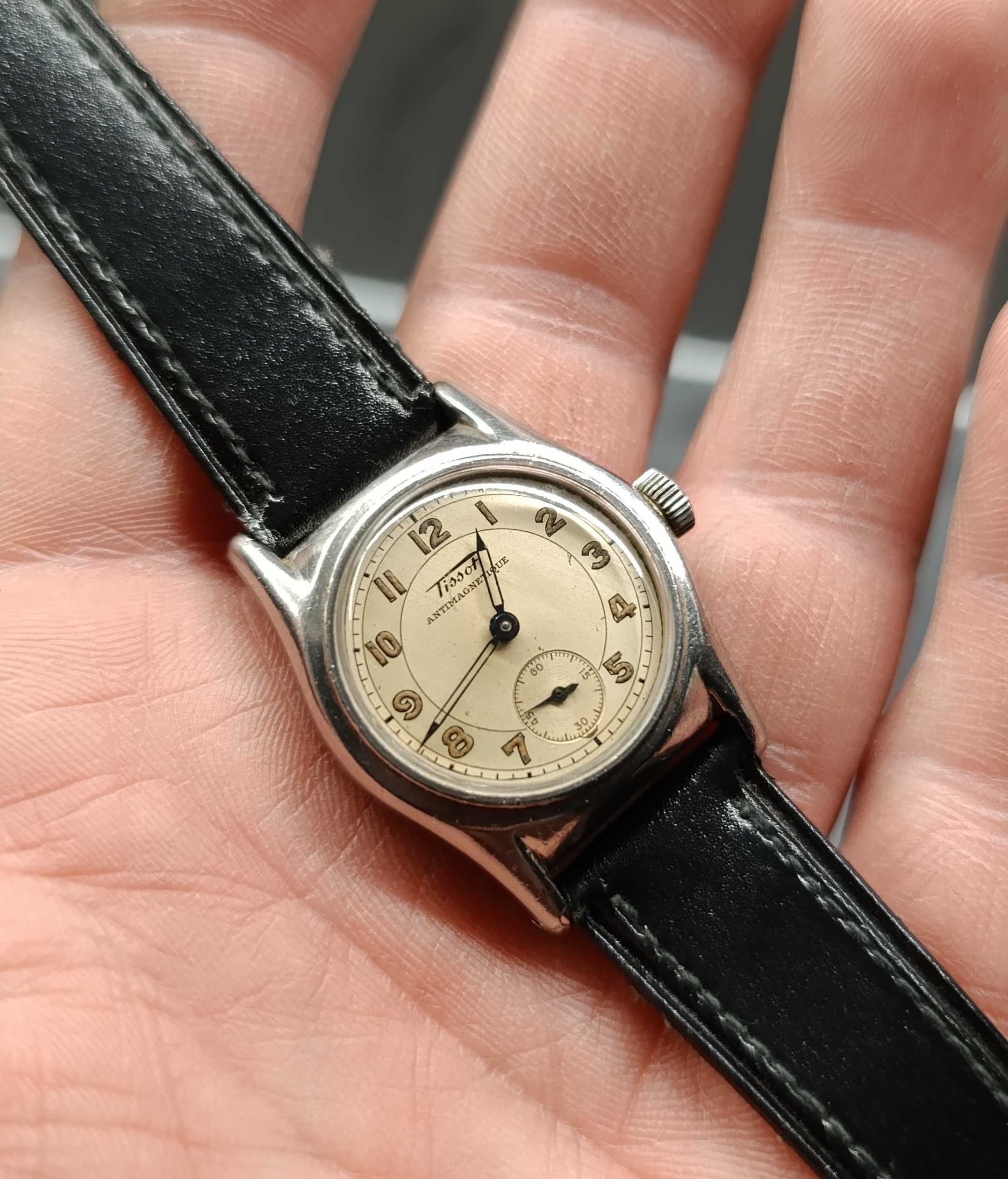 Piękny zabytkowy zegarek Tissot Locle subsekunda ładny lata 1937-39r