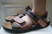 кожаные босоножки сандали сандалии на липучках Rieker р. 43 28,5 см