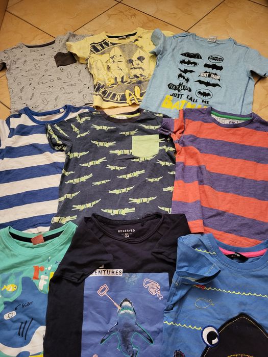Koszulki dla chłopca roz.98/104 oryginalne różne firmy 9szt.
