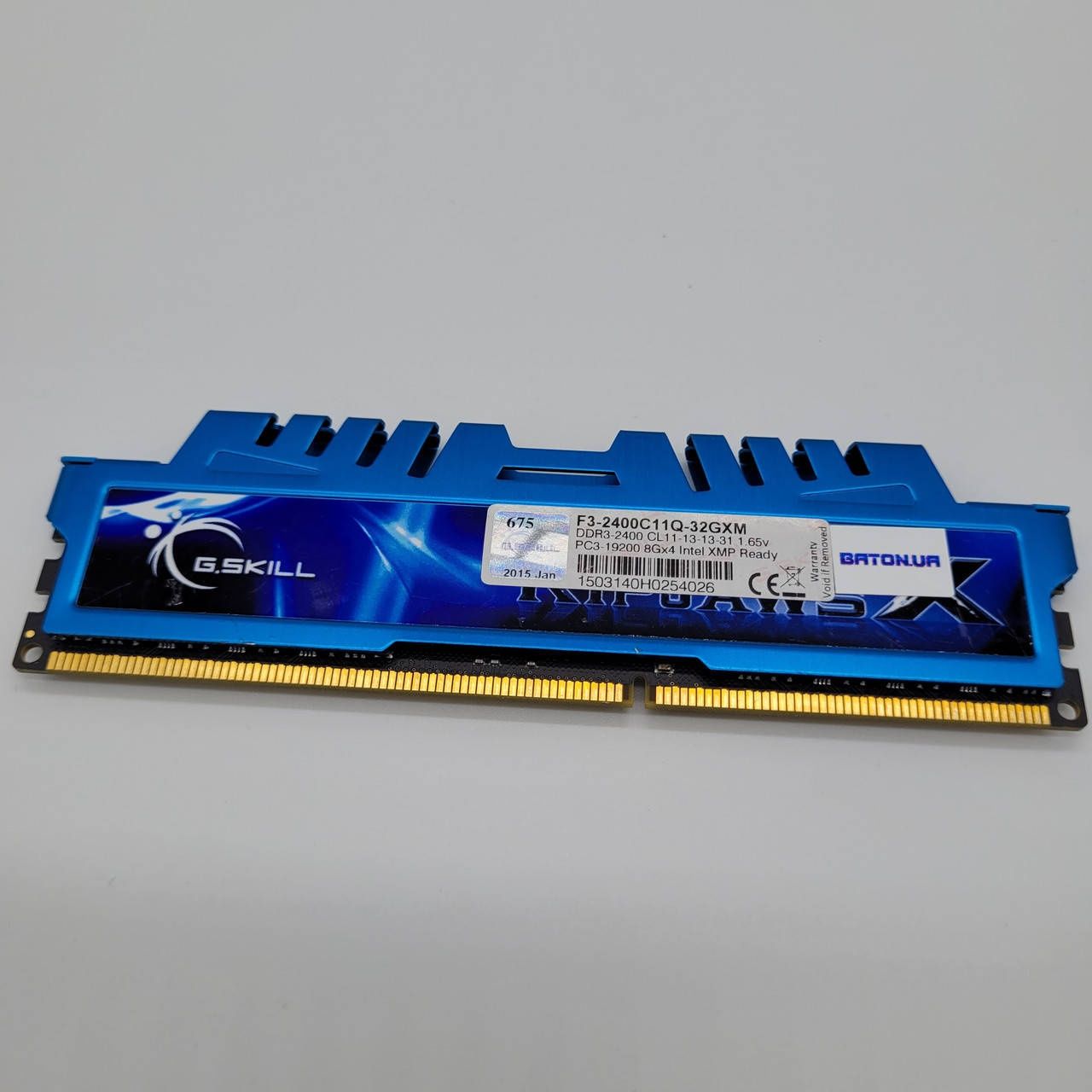 Ігрова оперативна пам'ять G.Skill RipjawsX DDR3 8Gb 2400MHz PC3-19200U