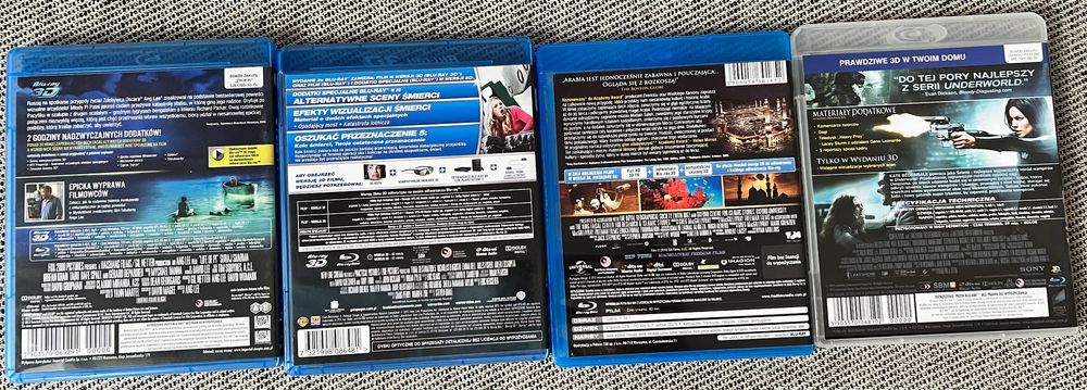 Filmy bluray 3D - 4 filmy