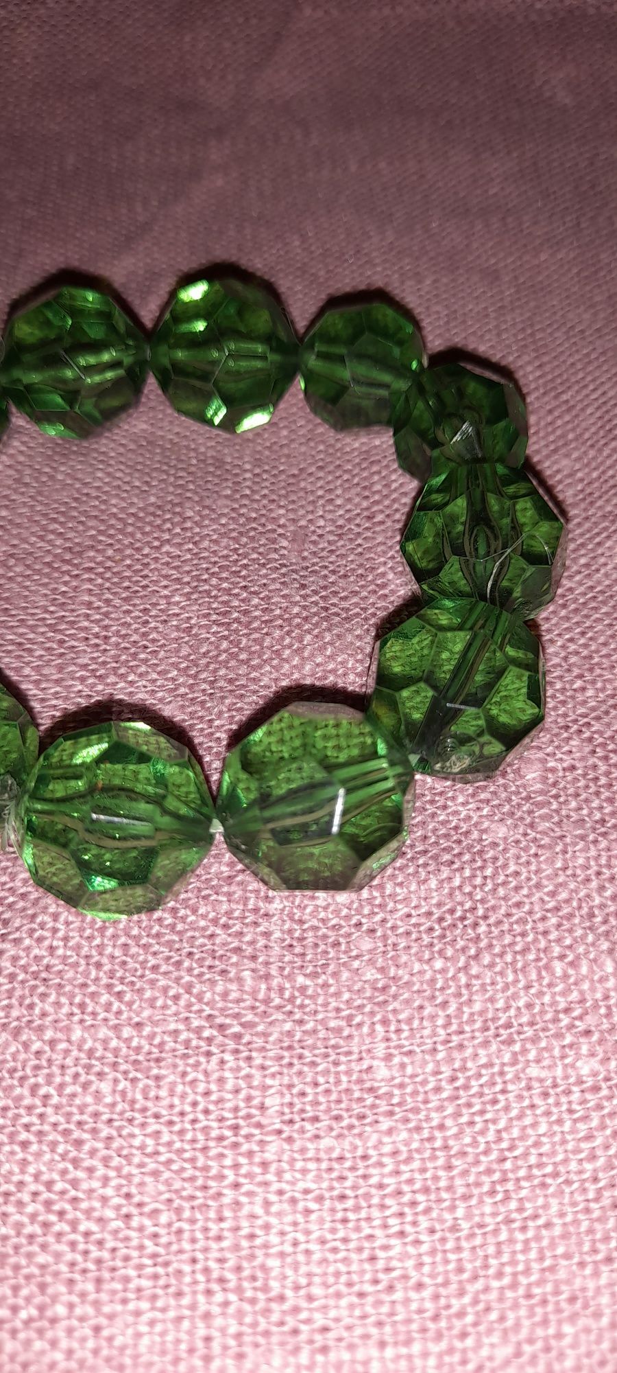 Bransoletka kryształy zielone.