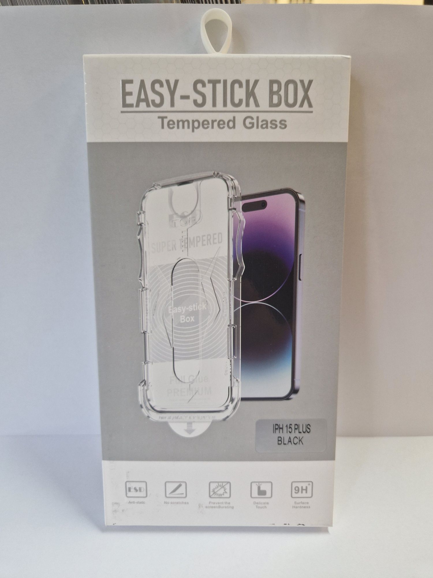 Hartowane szkło Full Glue Easy-Stick Box do IPHONE 15 PLUS