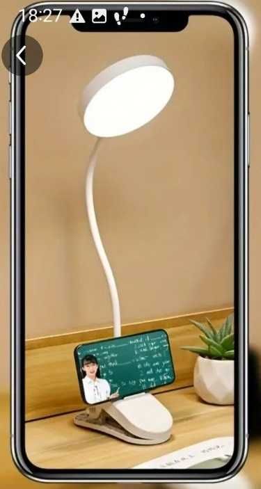 Настольная LED- лампа светильник с  аккумулятором и зарадкой от USB
